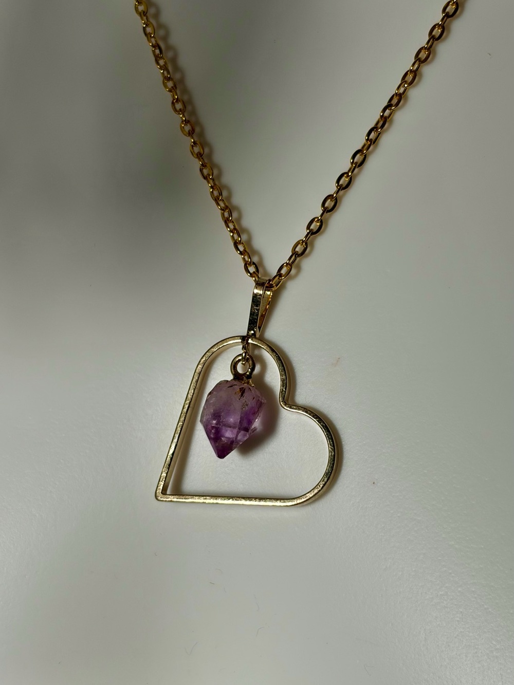 Amethyst Heart Pendant Necklace 💜✨